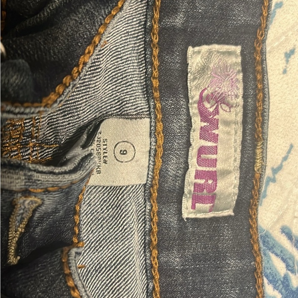 Wurl Blue Jeans with Contrast Stitching and Vintage Look